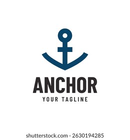 Anchor logo icon design template. Simple anchor logo.