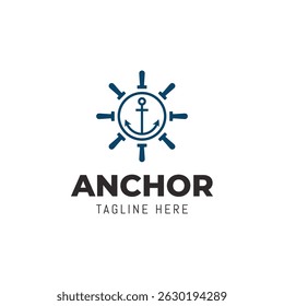 Anchor logo icon design template. Simple anchor logo.