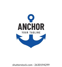 Anchor logo icon design template. Simple anchor logo.