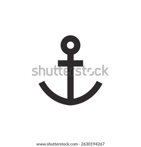 Anchor logo icon design template. Simple anchor logo  isolated on white background