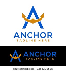 Anker Logo Symbol Design Vektorvorlage.