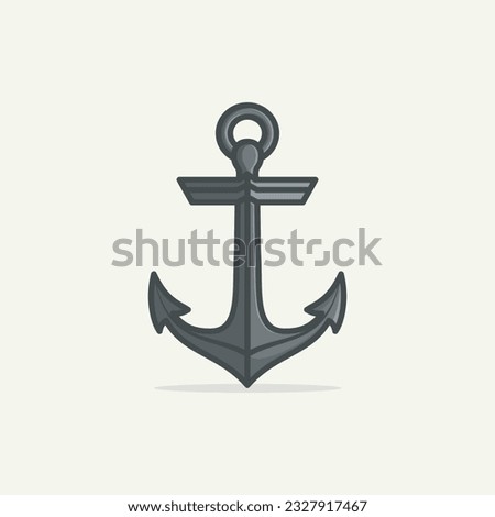 Anchor logo icon design vector template