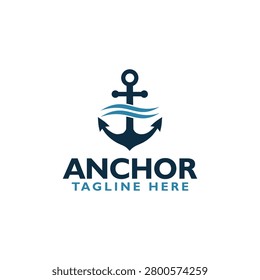 Anchor logo icon isolated on white background