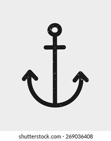 Anchor Logo Icon. Single weight line