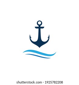 Anchor Logo icon Template vector illustration