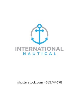 anchor logo icon vector template