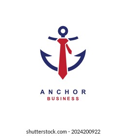 Anchor logo illustration template vector design