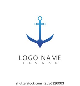Anchor logo illustration template vector design
