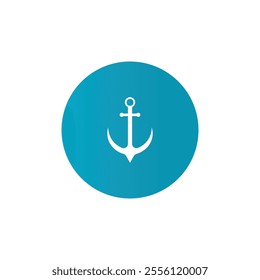 Anchor logo illustration template vector design
