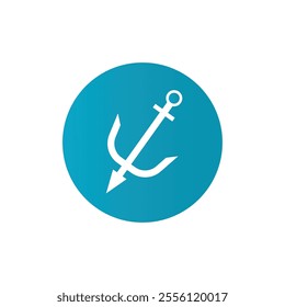 Anchor logo illustration template vector design