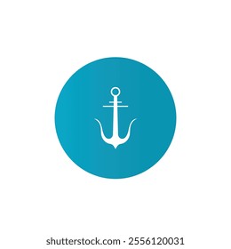 Anchor logo illustration template vector design