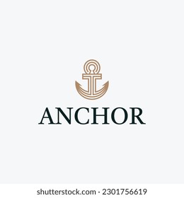 anchor logo with keyhole symbol