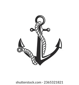 Anchor Logo, Simple Elegant Design, Nautical Ship Vector, Icon Symbol Illustration