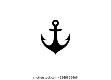Anchor logo in simple flat style