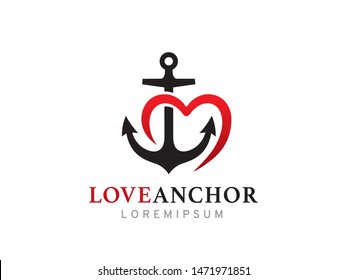 Anchor logo symbol or icon template