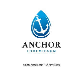 Anchor logo symbol or icon template