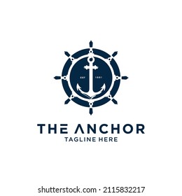 Anchor logo symbol or icon template
