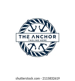 Anchor logo symbol or icon template
