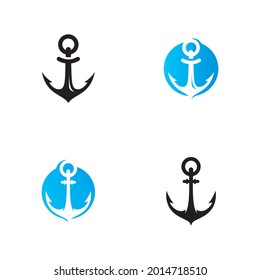 Anchor logo and symbol icon vector template