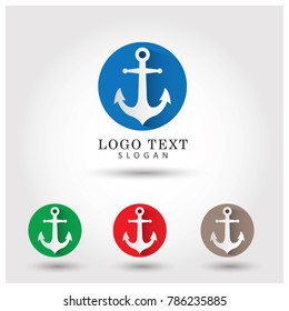 Anchor Logo. Symbol & Icon Vector Template.