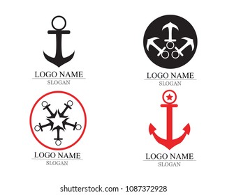 anchor logo and symbol template