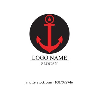anchor logo and symbol template