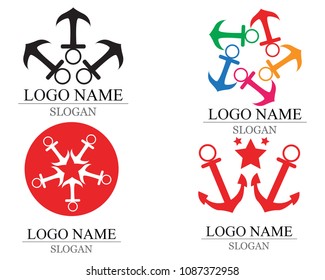anchor logo and symbol template