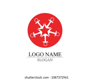 anchor logo and symbol template