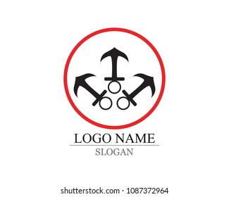 anchor logo and symbol template