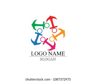 anchor logo and symbol template