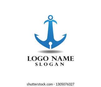 Anchor logo and symbol template