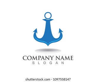 Anchor logo and symbol template icons 