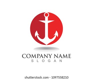 Anchor logo and symbol template icons 