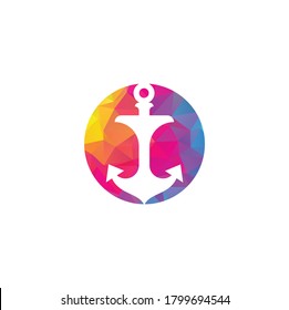 Anchor logo and symbol template icons. Creative anchor logo design.