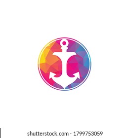 Anchor logo and symbol template icons.