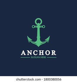 Anchor logo and symbol template icons app vector image