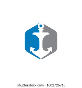 Anchor logo and symbol template icons	
