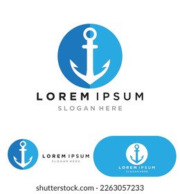 Anchor logo and symbol template icons app vector image