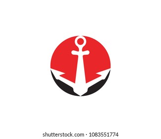 anchor logo and symbol template vector icons app