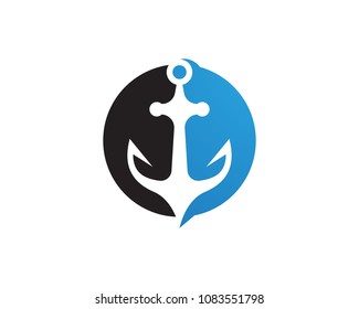 anchor logo and symbol template vector icons app