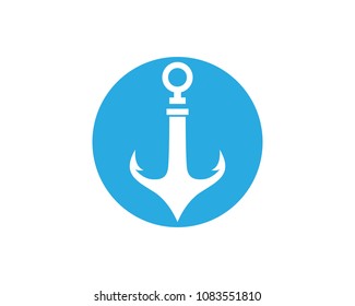 anchor logo and symbol template vector icons app