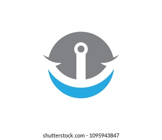 anchor logo and symbol template vector icons app