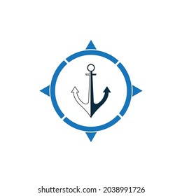 anchor logo and symbol vector