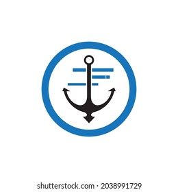 anchor logo and symbol vector
