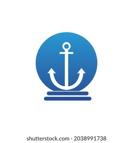 logotipo de anclaje y vector de símbolo
