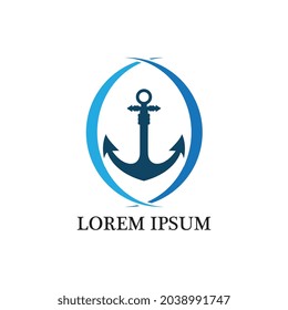 anchor logo and symbol vector
