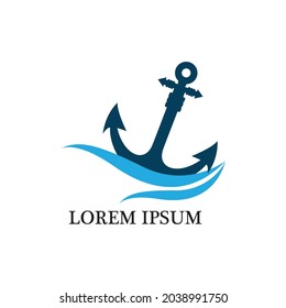 anchor logo and symbol vector