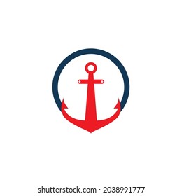 anchor logo and symbol vector