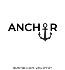 Logotipo da âncora simbolizando estabilidade Esperança e segurança para marcas e organizações Criando um impacto duradouro e mantendo-se firme através de desafios