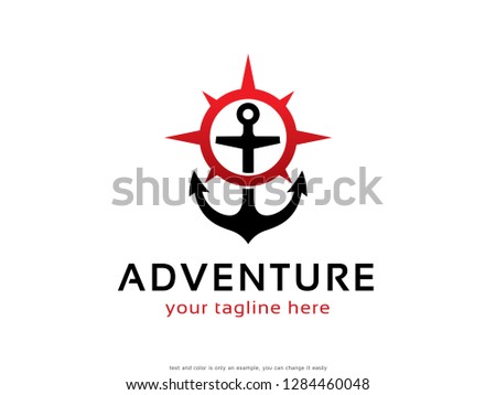 Anchor Logo Template Design Vector, Emblem, Concept Design, Creative Symbol, Icon